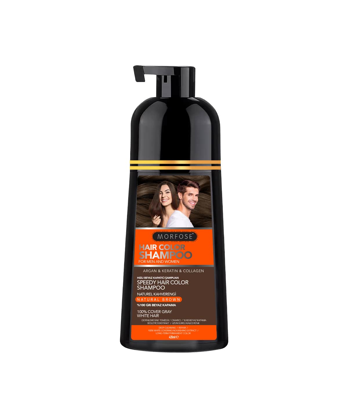 Morfose Speedy Hair Color Natural Brown Shampoo